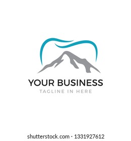 Dental mountain logo template