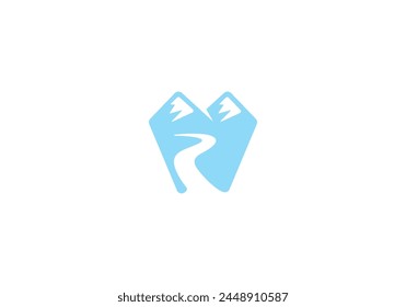 dental with mountain modern logo design vector icon	
