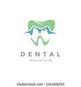 Dental Mountain Vector Graphic Logo Design