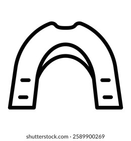 Dental Mouth Guard Vector Line Icon Design For Personal And Commercial Use