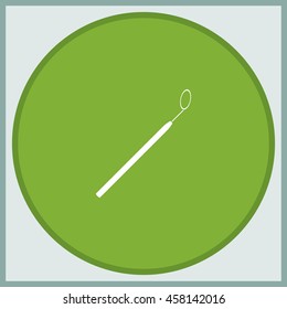 Dental mouth mirror. Dentist equipment.