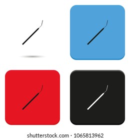 Dental mouth mirror flat vector illustration. Dentist equipment.