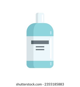 Dental mouthwash icon flat vector. Tooth product. Mouth care isolated