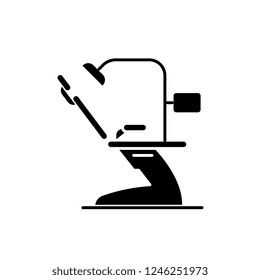 Dental office black icon, vector sign on isolated background. Dental office concept symbol, illustration 