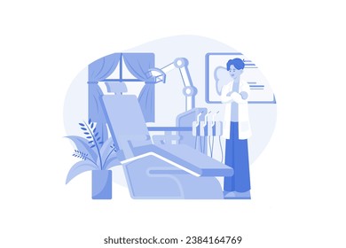 Dental Office Interior With A Dentist Workplace