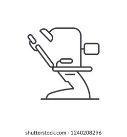 Dental office line icon concept. Dental office vector linear illustration, symbol, sign