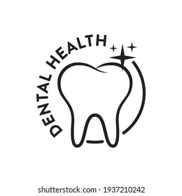 Dental Office Logo, Dental Health, Dental Cleaning, Teeth Icon, Tooth Icon, Mouth Hygiene, Dental Teeth Graphic, Vector Illustration Background	