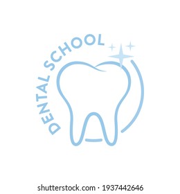 Dental Office Logo, Dental Health, Dental Cleaning, Teeth Icon, Tooth Icon, Mouth Hygiene, Dental Teeth Graphic, Vector Illustration Background	