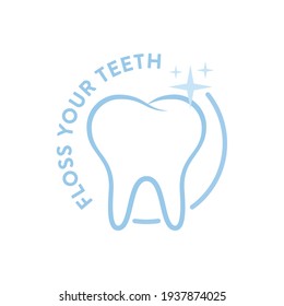 Dental Office Logo, Dental Health, Dental Cleaning, Teeth Icon, Tooth Icon, Mouth Hygiene, Dental Teeth Graphic, Vector Illustration Background	