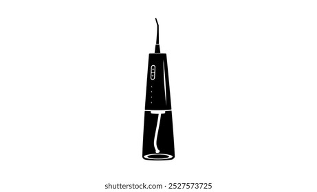 Dental Oral Irrigator, black isolated silhouette