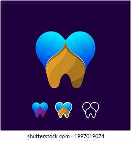 Dental Organic Gradient Farbe Einzigartig, einfach und modern, perfekt für Ihr Geschäftssymbol