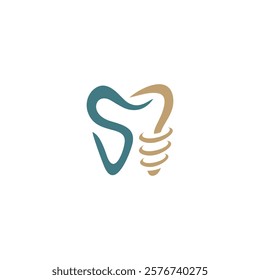 Dental orthodontic with letter S logo template