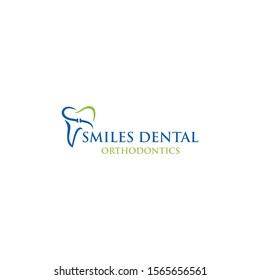 Dental orthodontic smile logo template