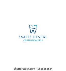 Dental orthodontic smile logo template