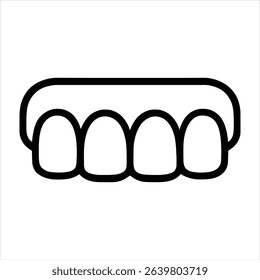 Dental outline four teeth dental care oral health orthodontics oral hygiene dental teeth health