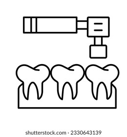 Dental Outline Vector Icon that can easily edit or modify


