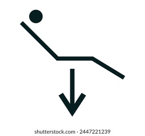 Dental patient chair, down position symbol
