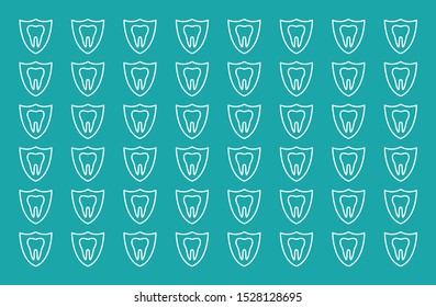 dental pattern. vector simple minimalistic teeth seamless pattern. dental teeth design.