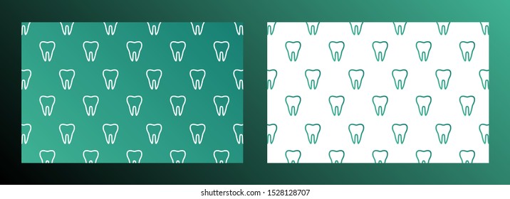 dental pattern. vector simple minimalistic teeth seamless pattern. dental teeth design.