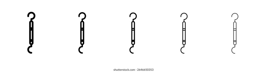 Dental pick icon flat simple outline logo