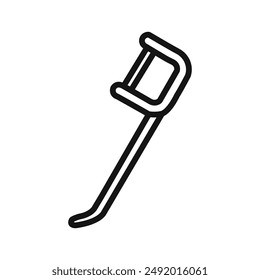 Dental pick icon linear graphics set vector