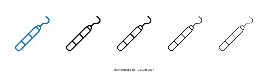 Dental pick icon Outline vector logo for web ui