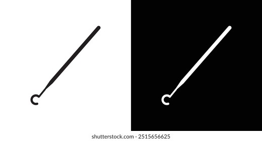 Dental pick icon Thin line flat illustration