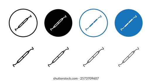 Dental pick icon Thin line art isolated