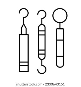 Dental Pilers Outline Vector Icon that can easily edit or modify

