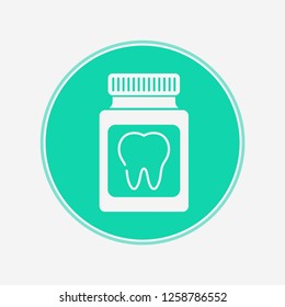 Dental pill vector icon sign symbol