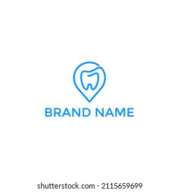 dental pin vector icon design logo