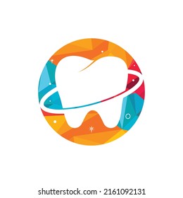 Dental planet vector logo design. Dentistry clinic vector logo concept.	