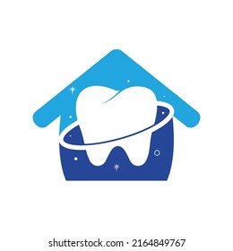 Dental planet vektorlogo design. Zahnarztklinik, Vektorlogo-Konzept.	