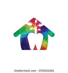 Dental Plant vector logo design template. Dentress Plant vector logo template.