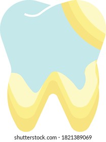 Dental Plaque Colorful Concept, Gum Disease Vector Icon design, Oral Hygiene Symbol on White background