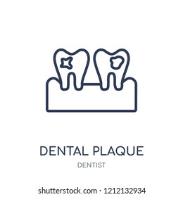 Dental Plaque icon. Dental Plaque linear symbol design from Dentist collection. Simple outline element vector illustration on white background.