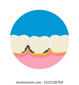 Dental plaque vector illustration. Toothache icon sign symbol