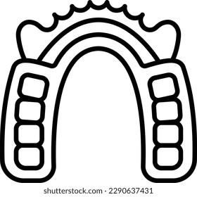 Dental Plates concept, reconstruct single or many teeth vector icon design, Dentistry symbol,Health Care sign, Dental instrument stock illustration 