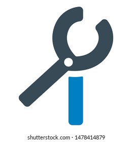 Dental plier flat vector icon
