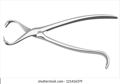 dental pliers on a white background