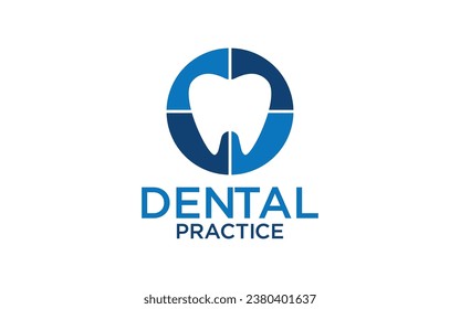 Dental practice vector logo design. dentist logo	
