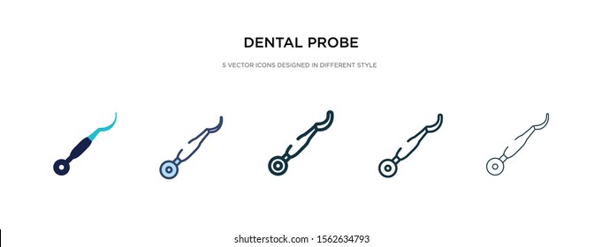 dental probe icon in different style vector illustration. two colored and black dental probe vector icons designed in filled, outline, line and stroke style can be used for web, mobile, ui