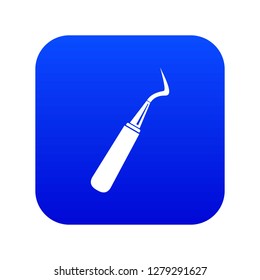 Dental probe icon digital blue for any design isolated on white vector illustration