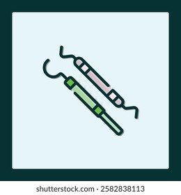 Dental Probe Icon: Modern Minimalist Design