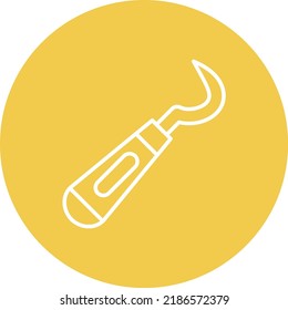 Dental Probe line circle icon vector image. Can also be used for web apps, mobile apps and print media.