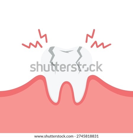 Dental problem illustration isolated vector illustration on white background