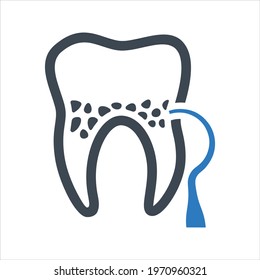 Dental problems icon, vector and glyph