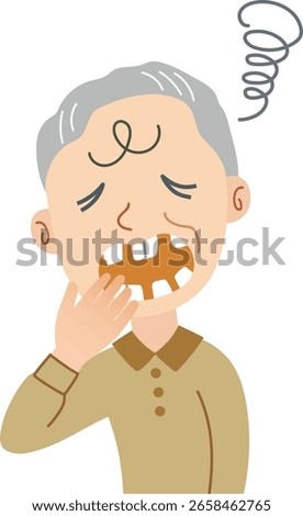 Dental problems image senior illustration 02