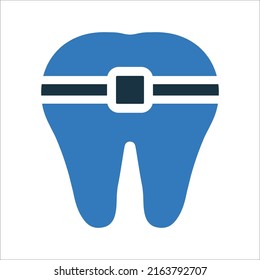 Dental problems, orthodontics icon. Simple editable vector design isolated on a white background.