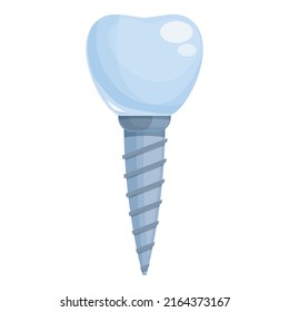 Dental prosthesis icon cartoon vector. Crown tooth. Denture oral